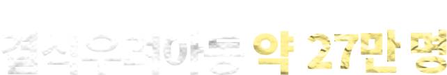 2025년 기준 결식우려아동 약 27만명
